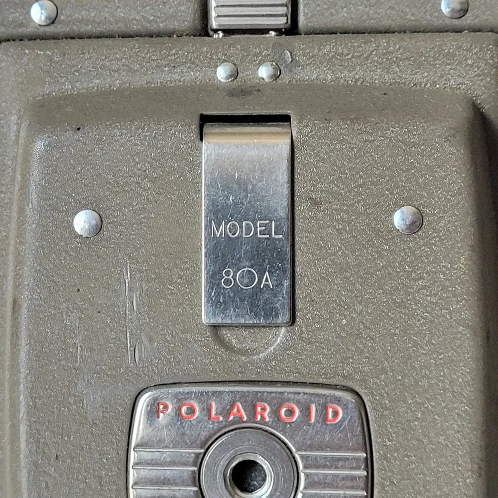 Polaroid Land Camera Model 80A Highlander Tan Vintage Retro Mid-Century UNTESTED